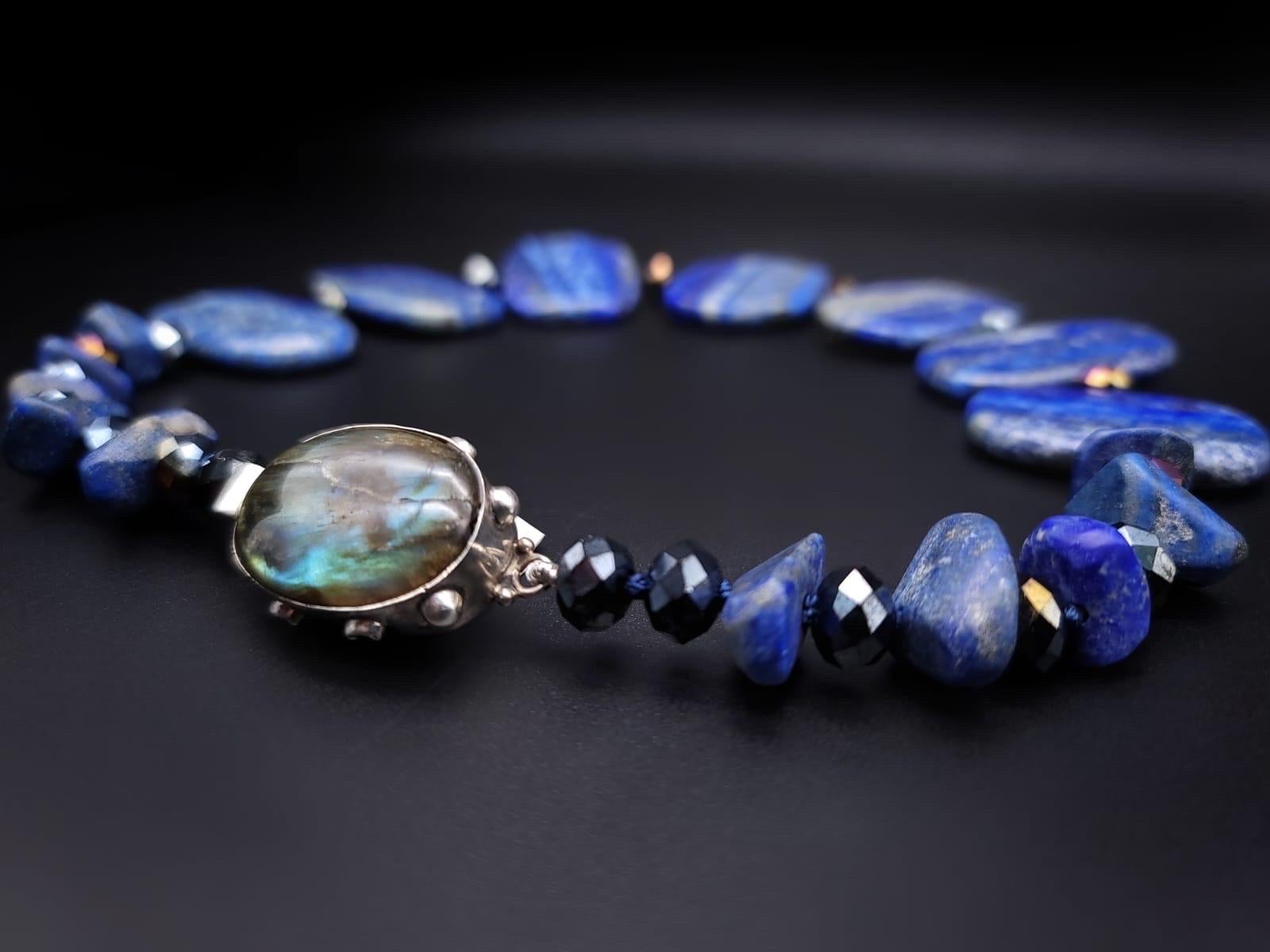 A.Jeschel Spectacular Lapis Lazuli plates necklace. For Sale 6