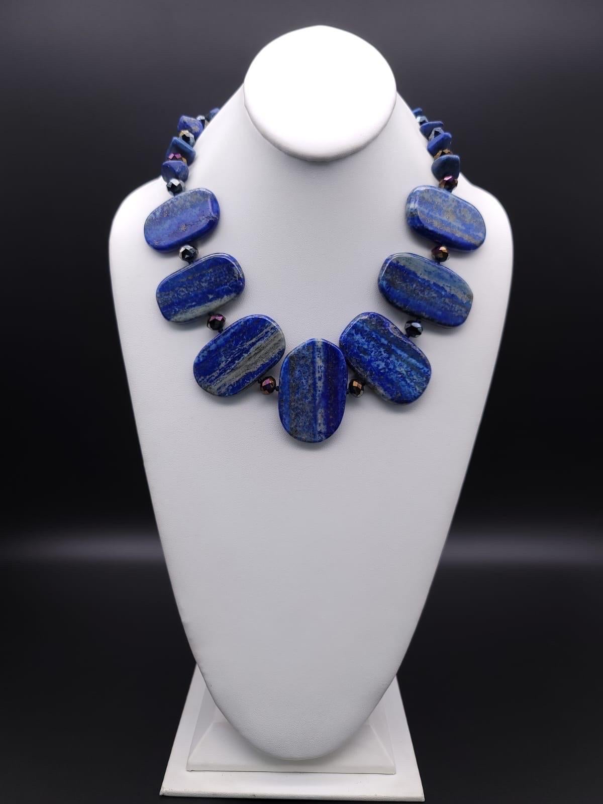 A.Jeschel Spectacular Lapis Lazuli plates necklace. For Sale 7