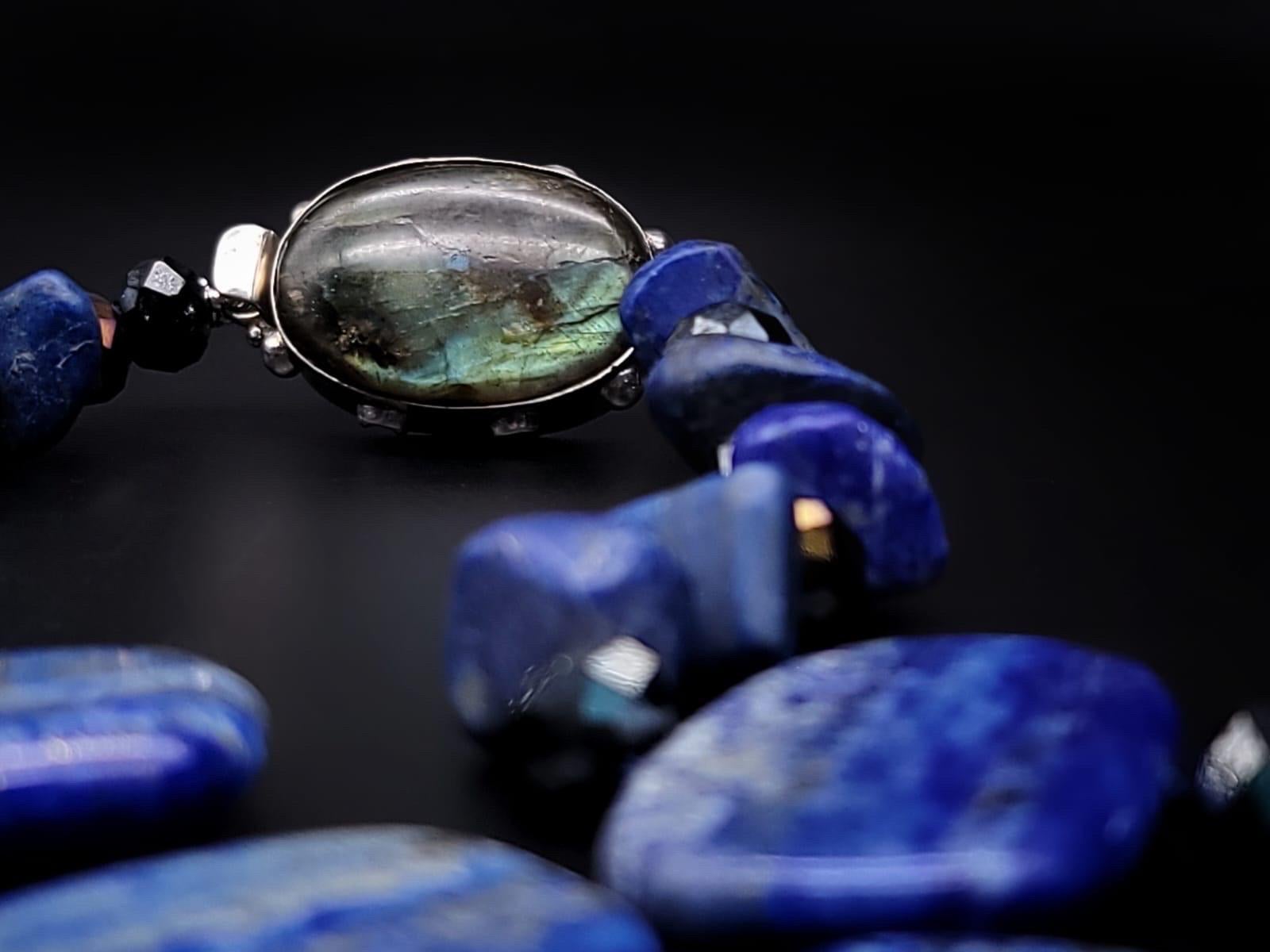 A.Jeschel Spectacular Lapis Lazuli plates necklace. For Sale 8