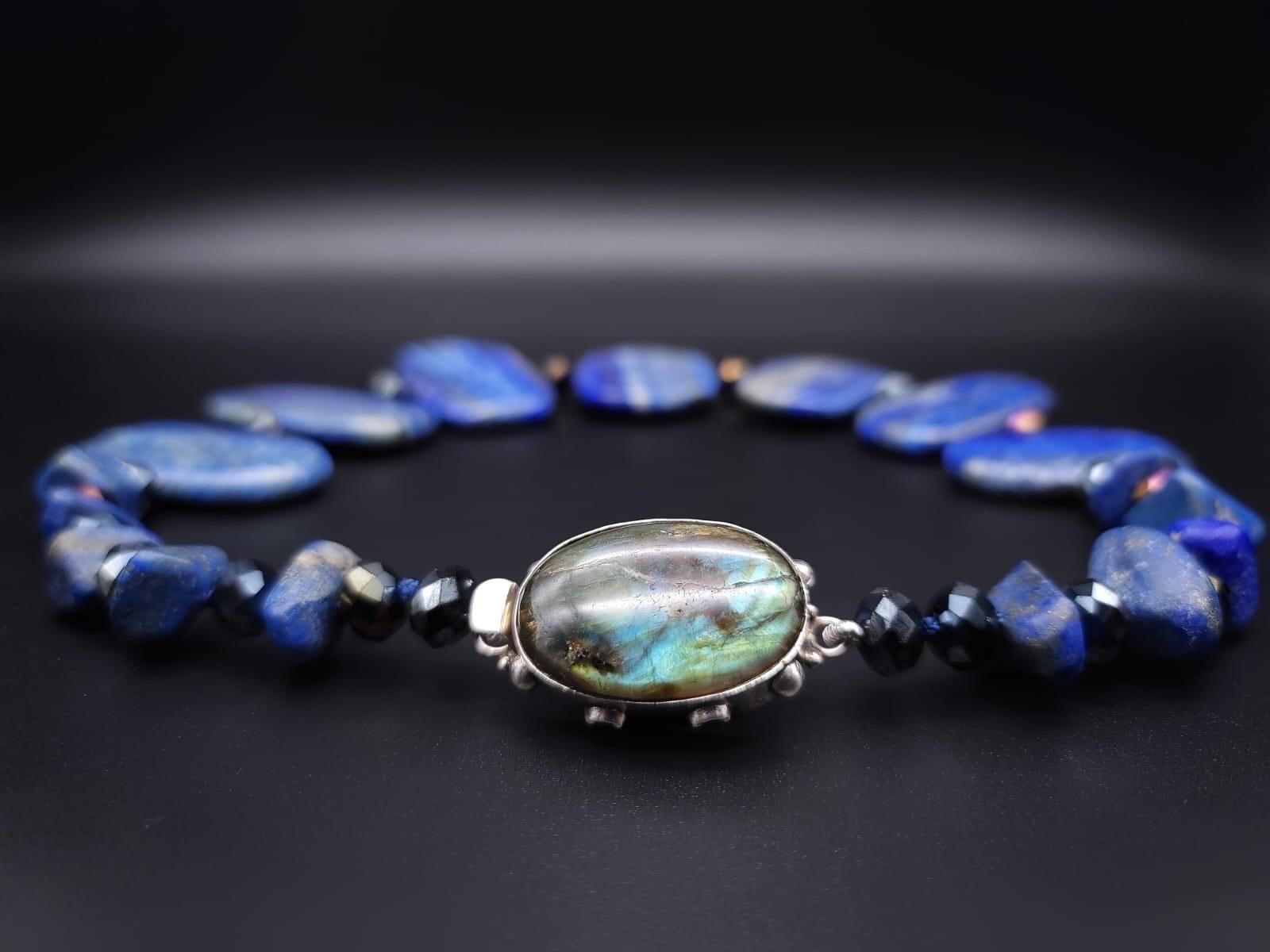 A.Jeschel Spectacular Lapis Lazuli plates necklace. For Sale 10