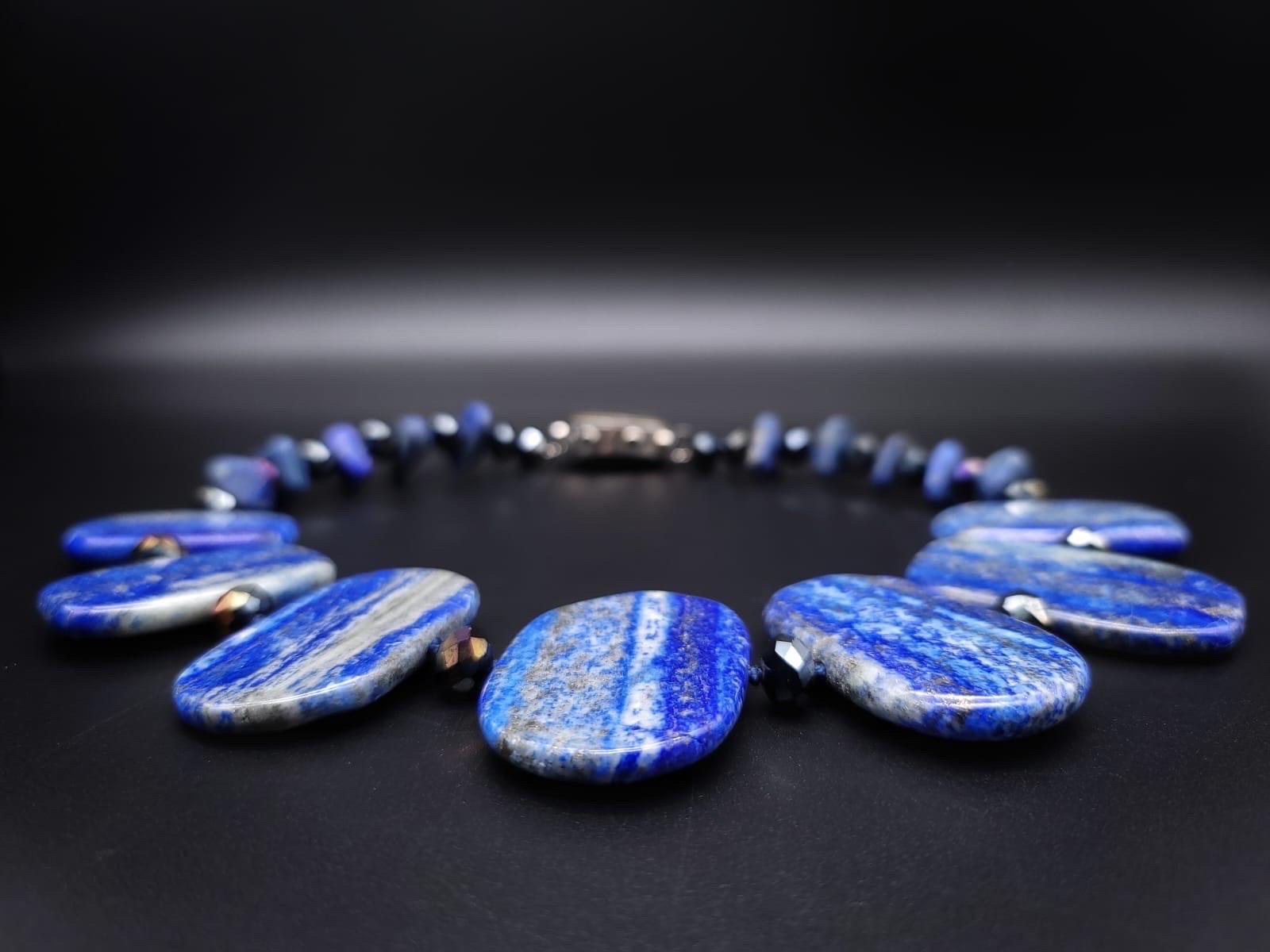 A.Jeschel Spectacular Lapis Lazuli plates necklace. For Sale 11