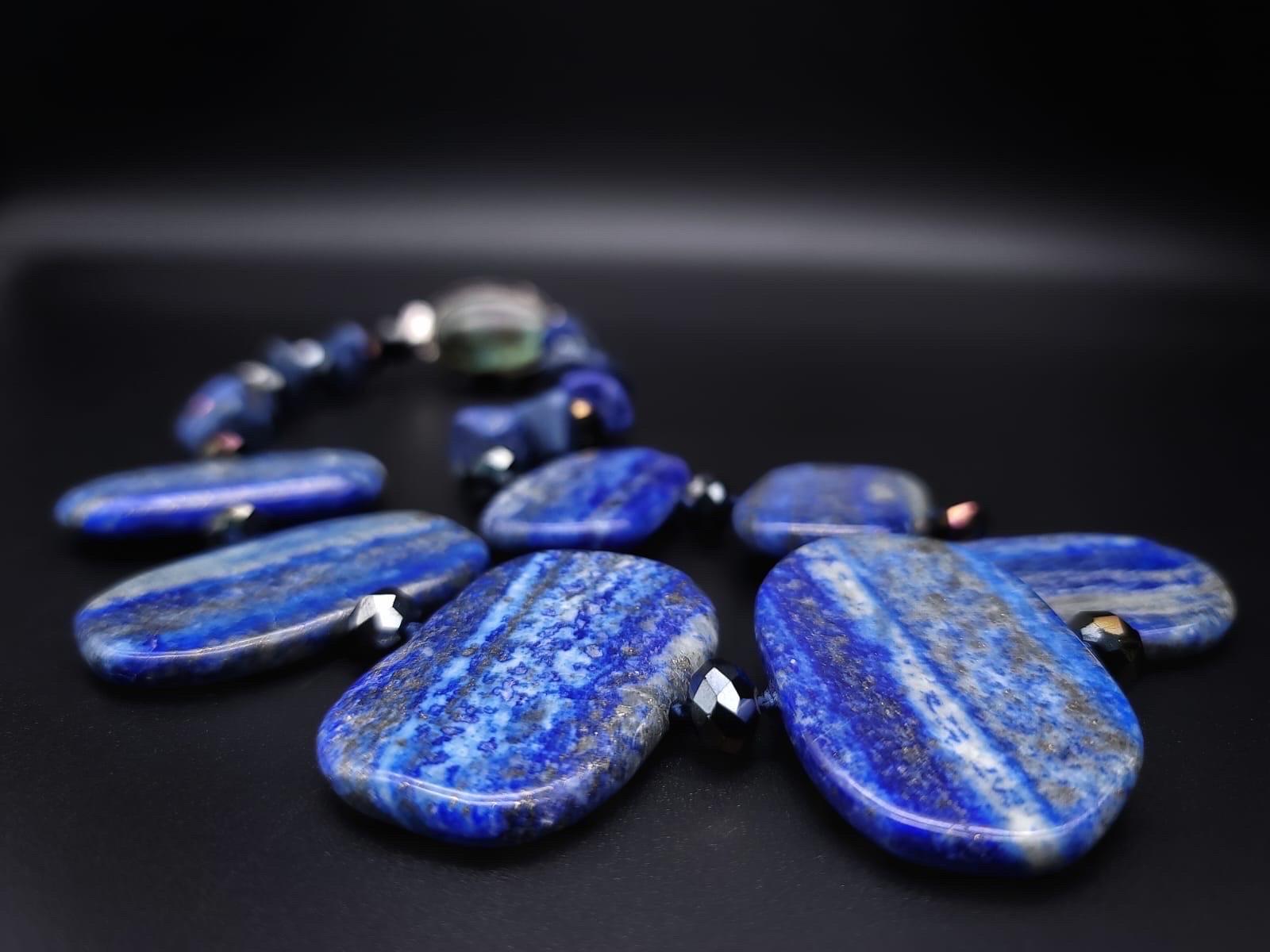 A.Jeschel Spectacular Lapis Lazuli plates necklace. For Sale 12