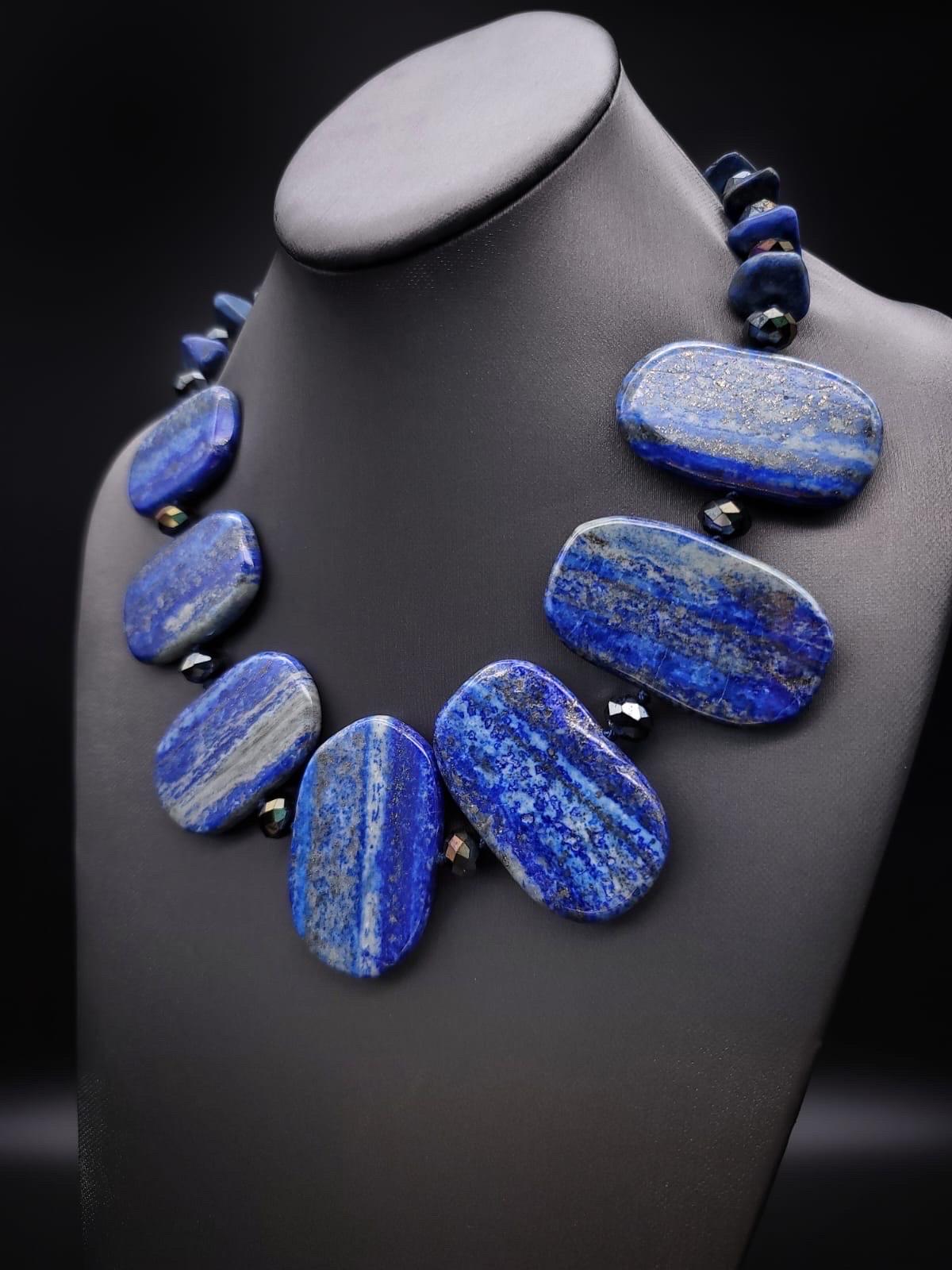 A.Jeschel Spectacular Lapis Lazuli plates necklace. In New Condition For Sale In Miami, FL
