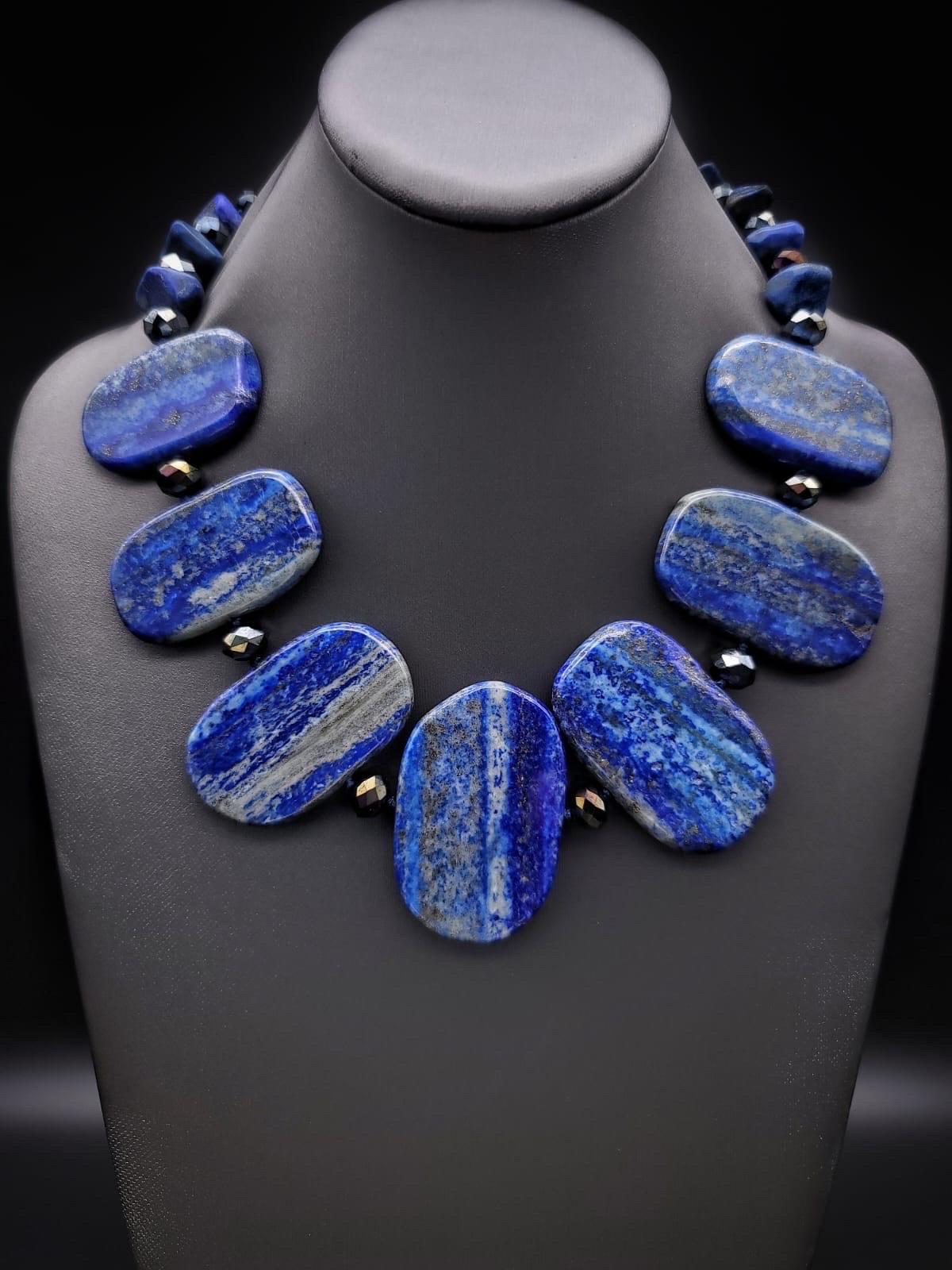 A.Jeschel Spectacular Lapis Lazuli plates necklace. For Sale 1