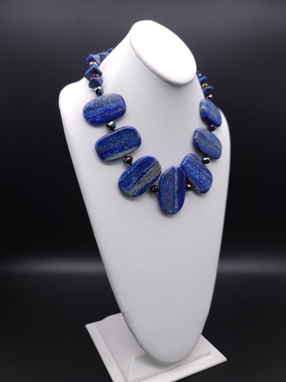 A.Jeschel Spectacular Lapis Lazuli plates necklace. For Sale 2