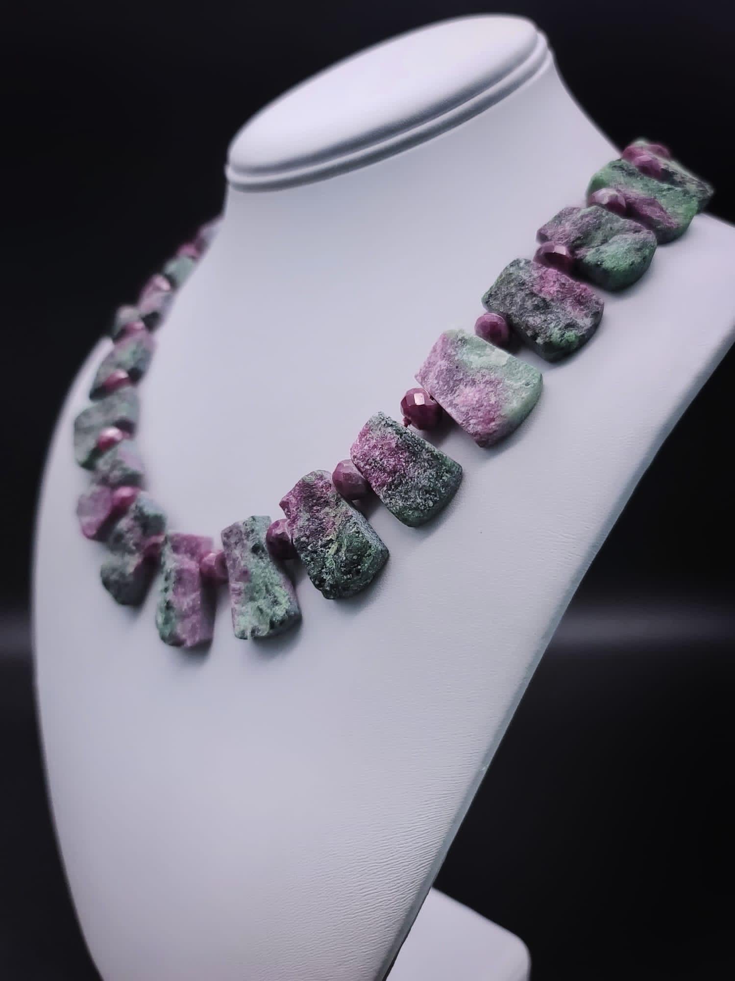 A.Jeschel Spectacular Ruby Zoisite Collar necklace. For Sale 1
