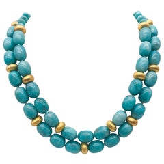 A.Jeschel Splendind Polished Amazonite necklace 