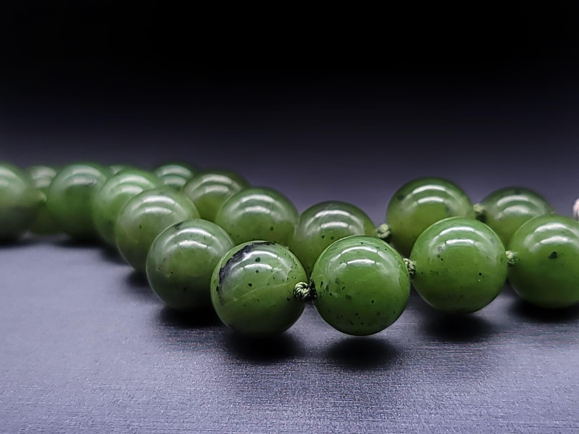 A.Jeschel Statement Nephrite Jade Bracelet. 6