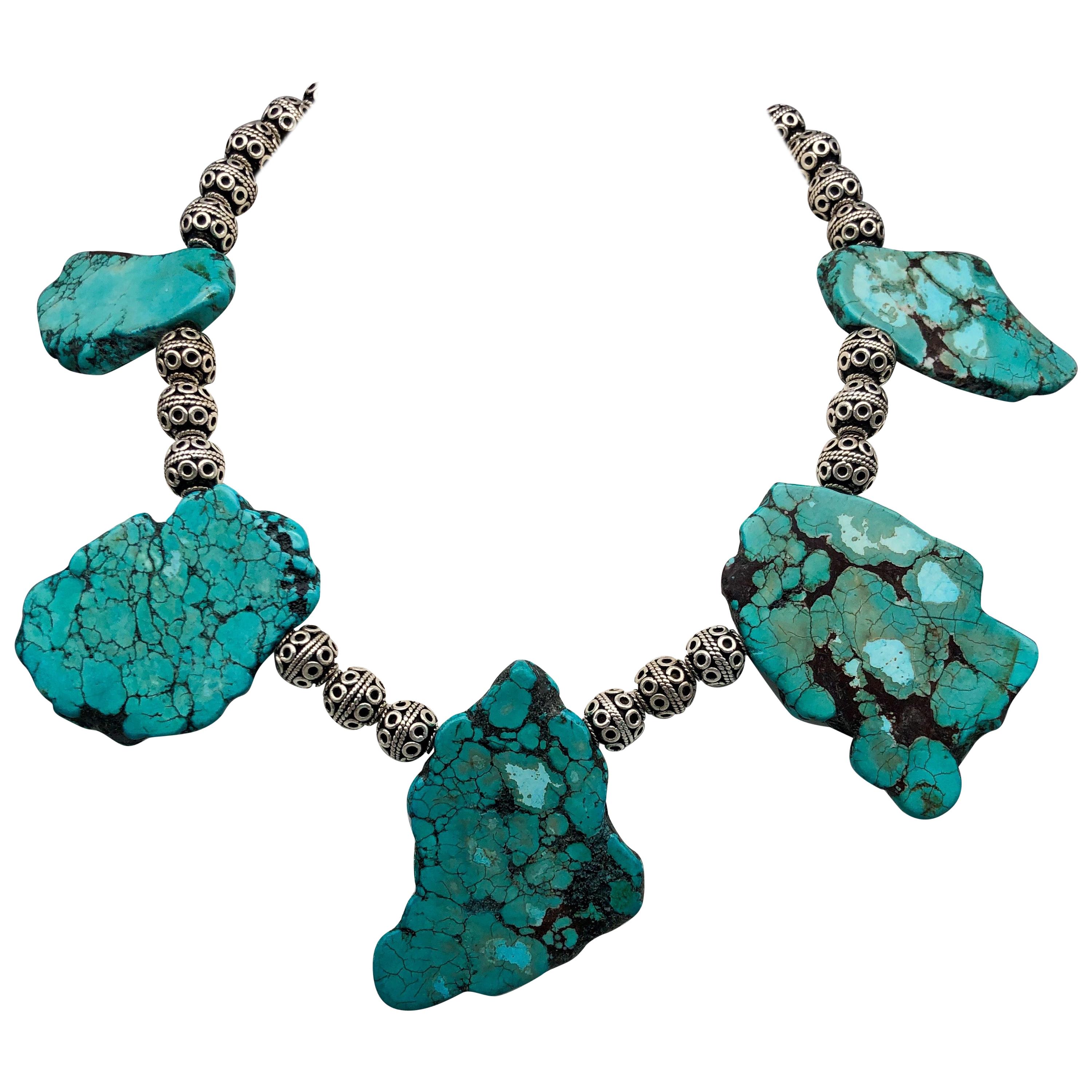Genuine Turquoise and Netsuke Necklace at 1stDibs