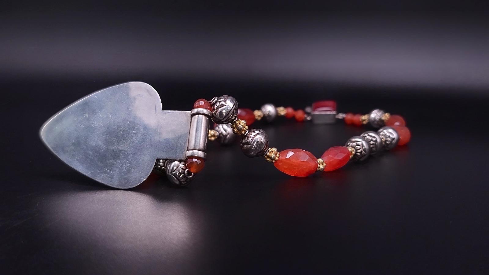 Collana con ciondolo tribale in corniola di A.Jeschel in vendita 12
