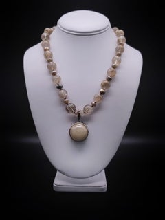 A.Jeschel Stunning Golden Rutilated Quartz necklace.