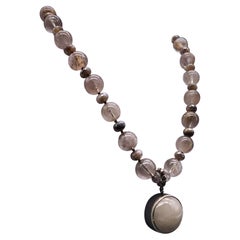 A.Jeschel Stunning Golden Rutilated Quartz necklace.
