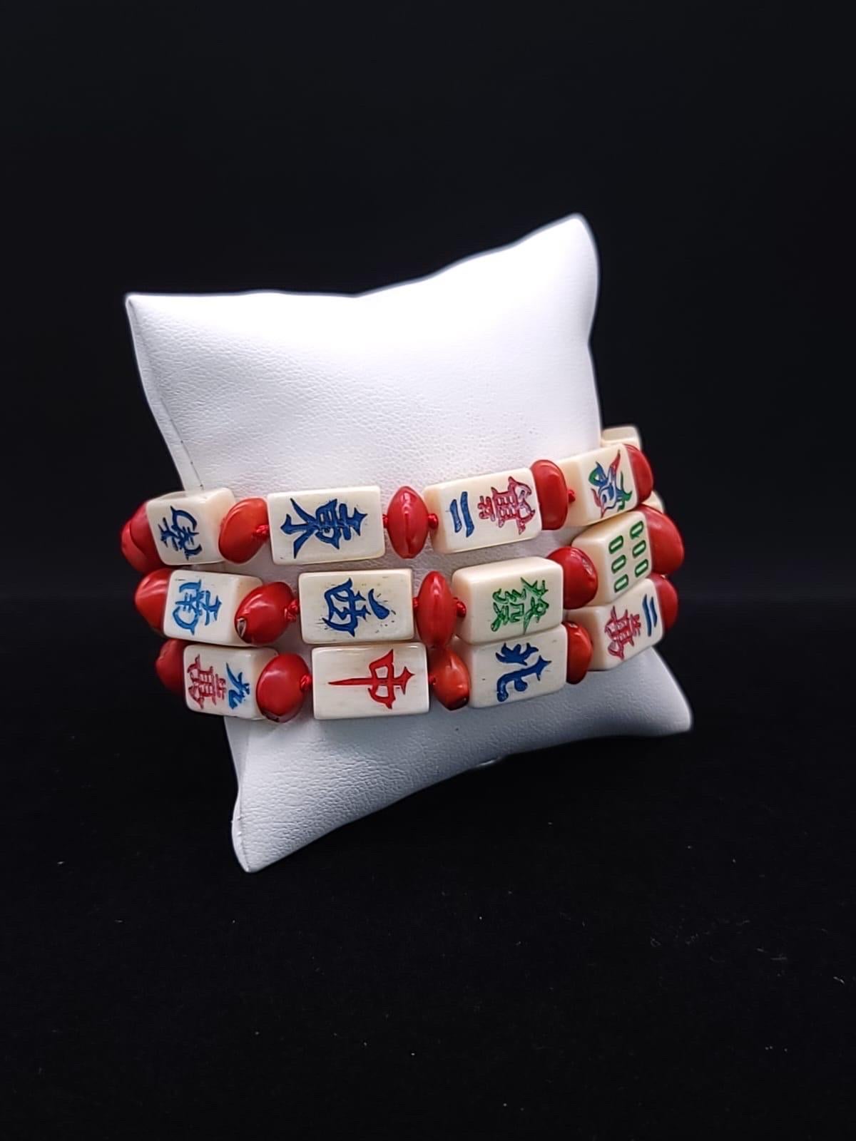 A.Jeschel Stunning mahjong tiles bracelet. 9