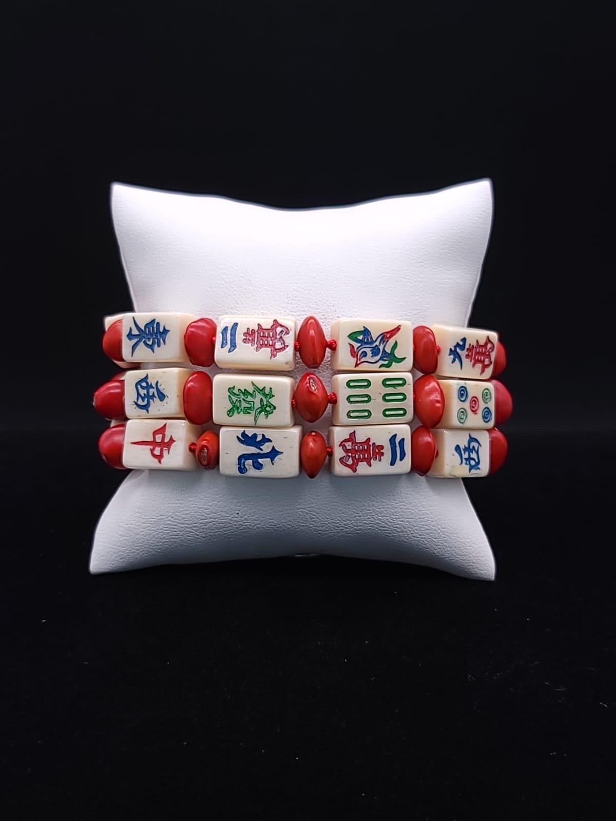 A.Jeschel Stunning mahjong tiles bracelet. 13
