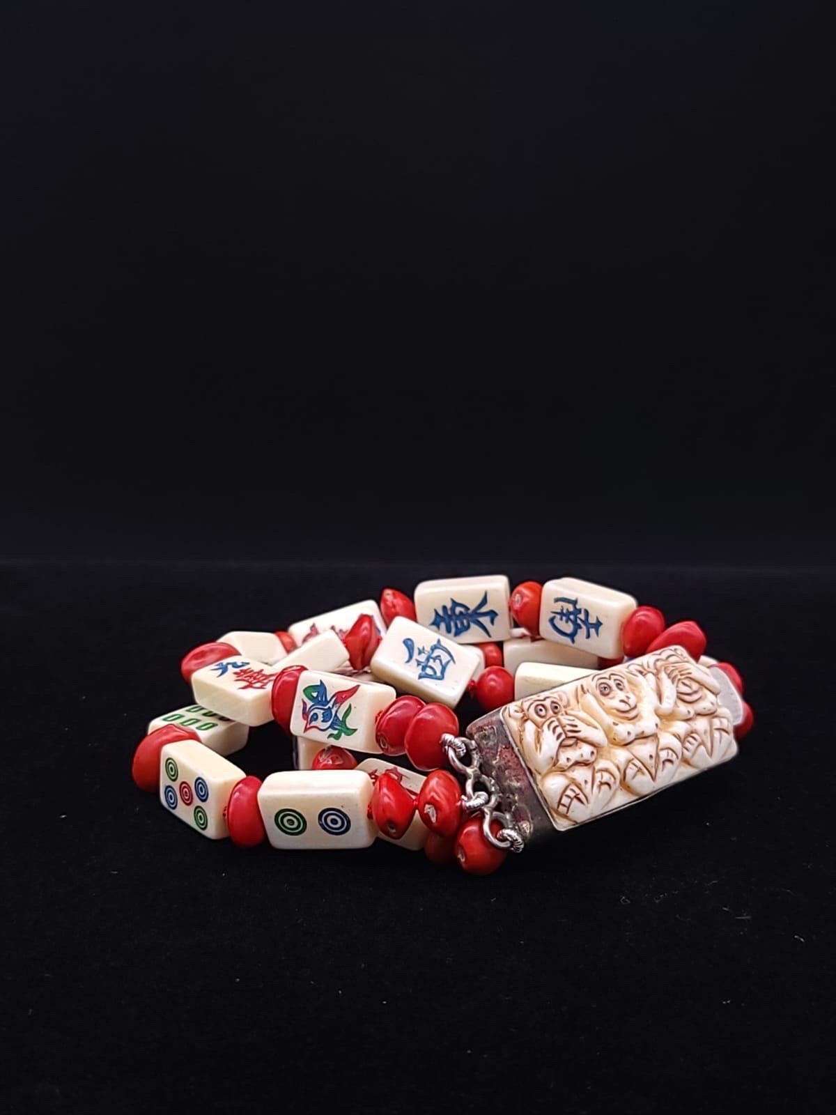 Women's or Men's A.Jeschel Stunning mahjong tiles bracelet.