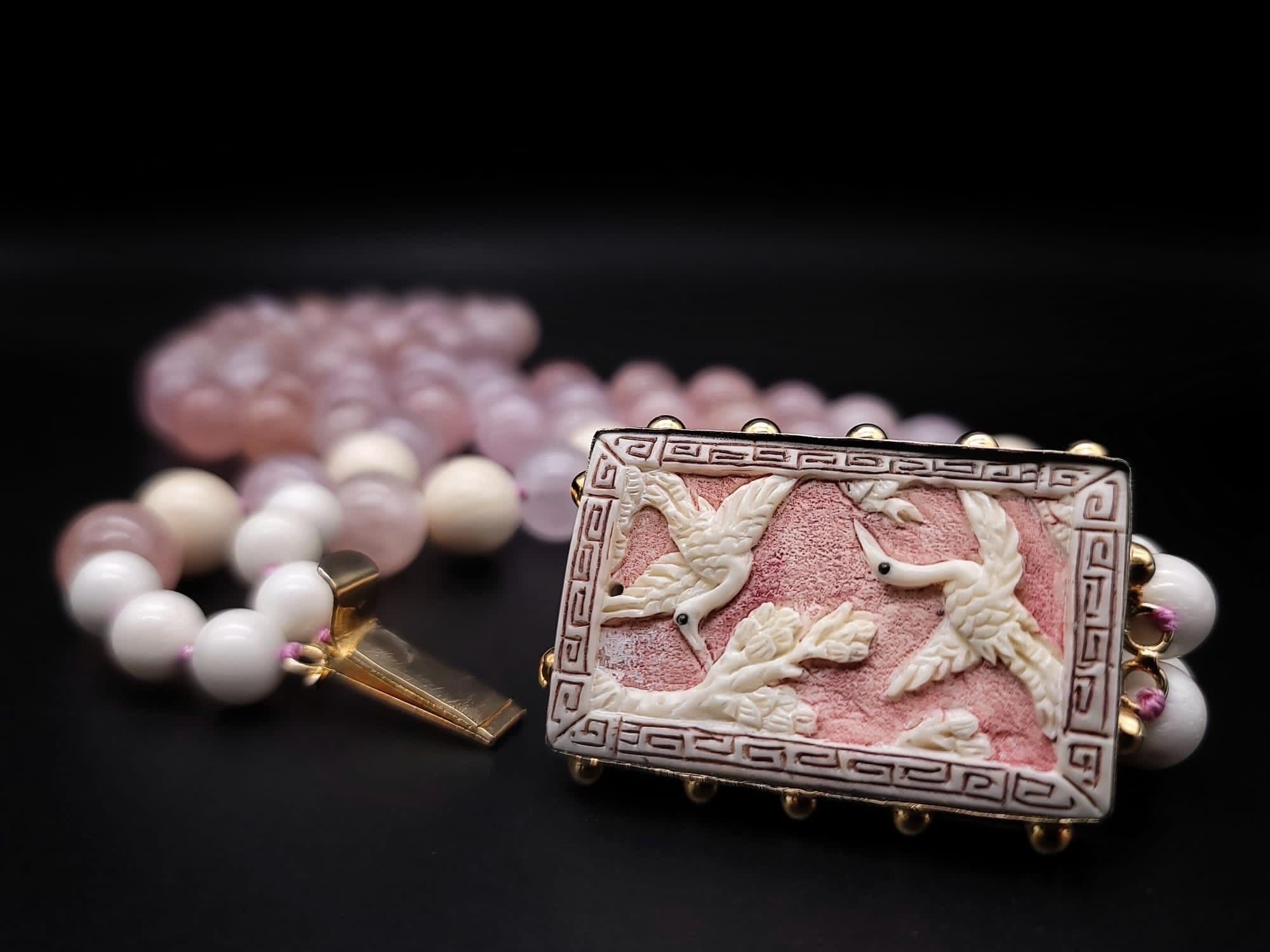 A.Jeschel Splendida collana di Morganite con chiusura firmata. 6