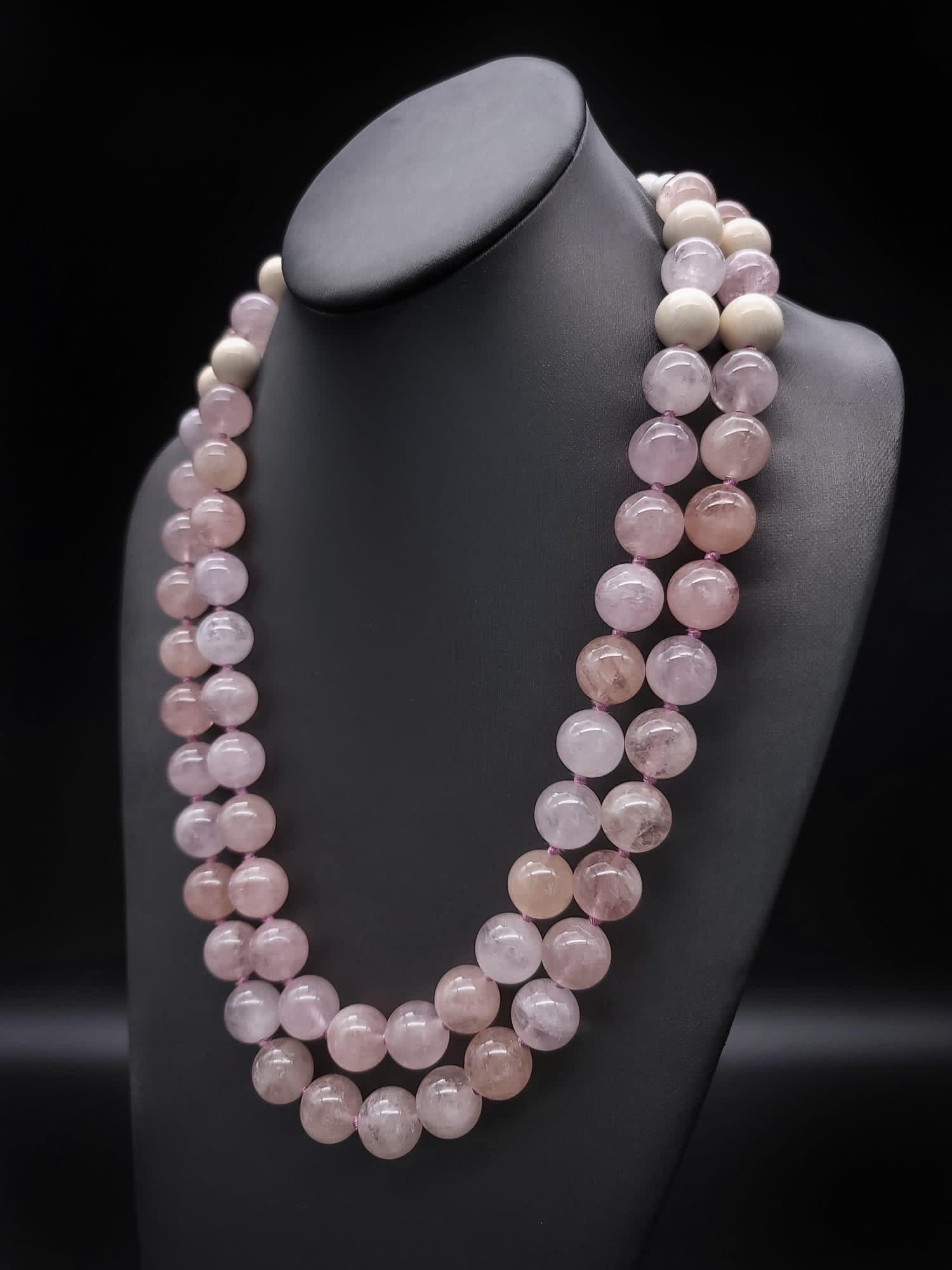 A.Jeschel Stunning Morganite necklace with a signature clasp. For Sale 6