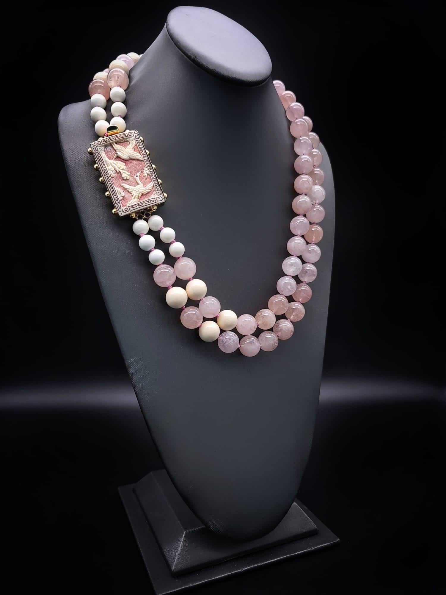 A.Jeschel Stunning Morganite necklace with a signature clasp. For Sale 10