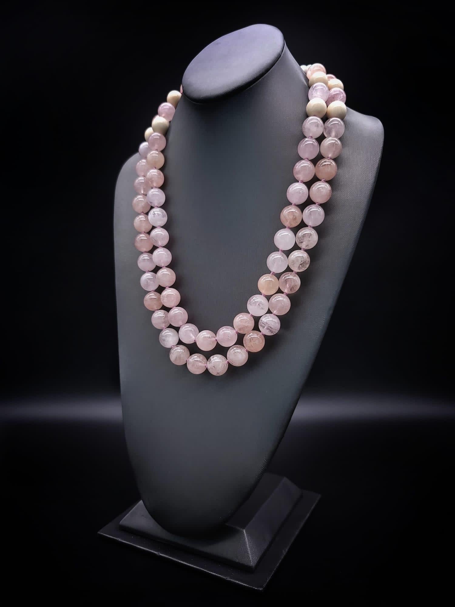 A.Jeschel Stunning Morganite necklace with a signature clasp. For Sale 12