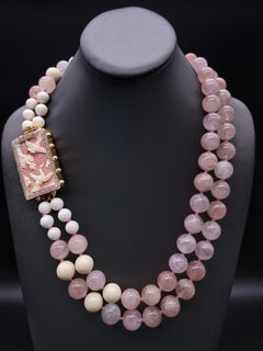A.Jeschel Stunning Morganite necklace with a signature clasp.