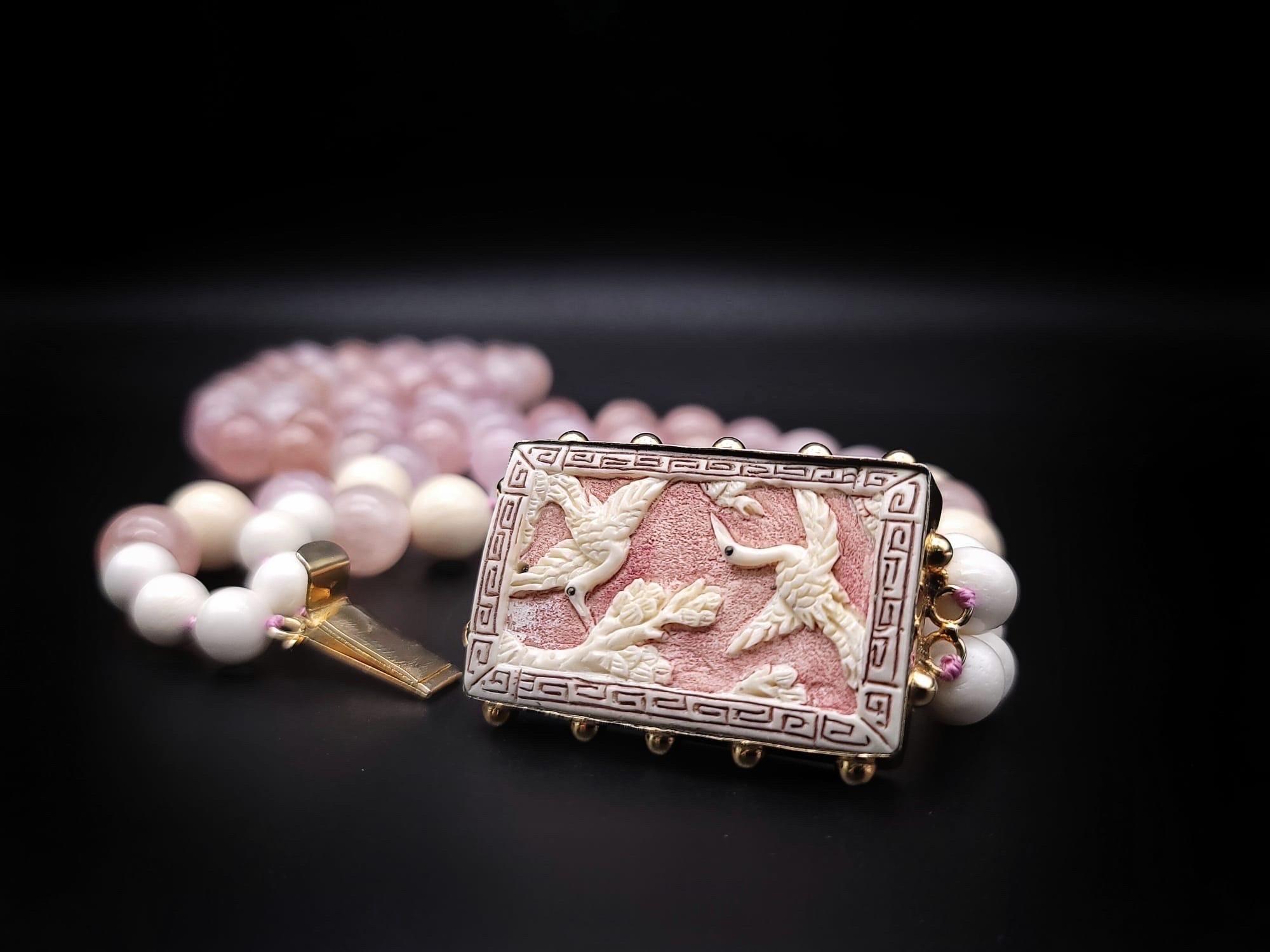 A.Jeschel Splendida collana di Morganite con chiusura firmata. 14