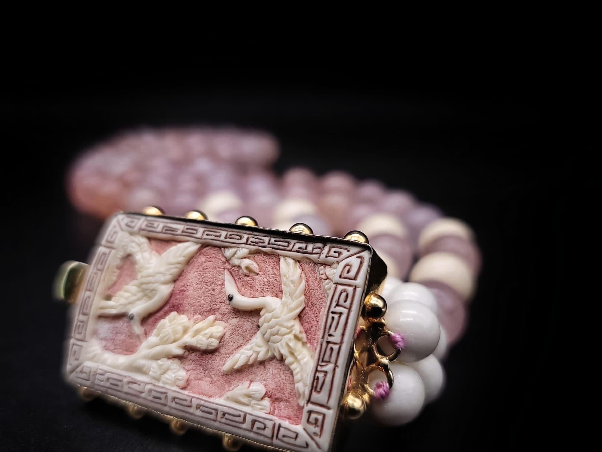 Perlina A.Jeschel Splendida collana di Morganite con chiusura firmata.