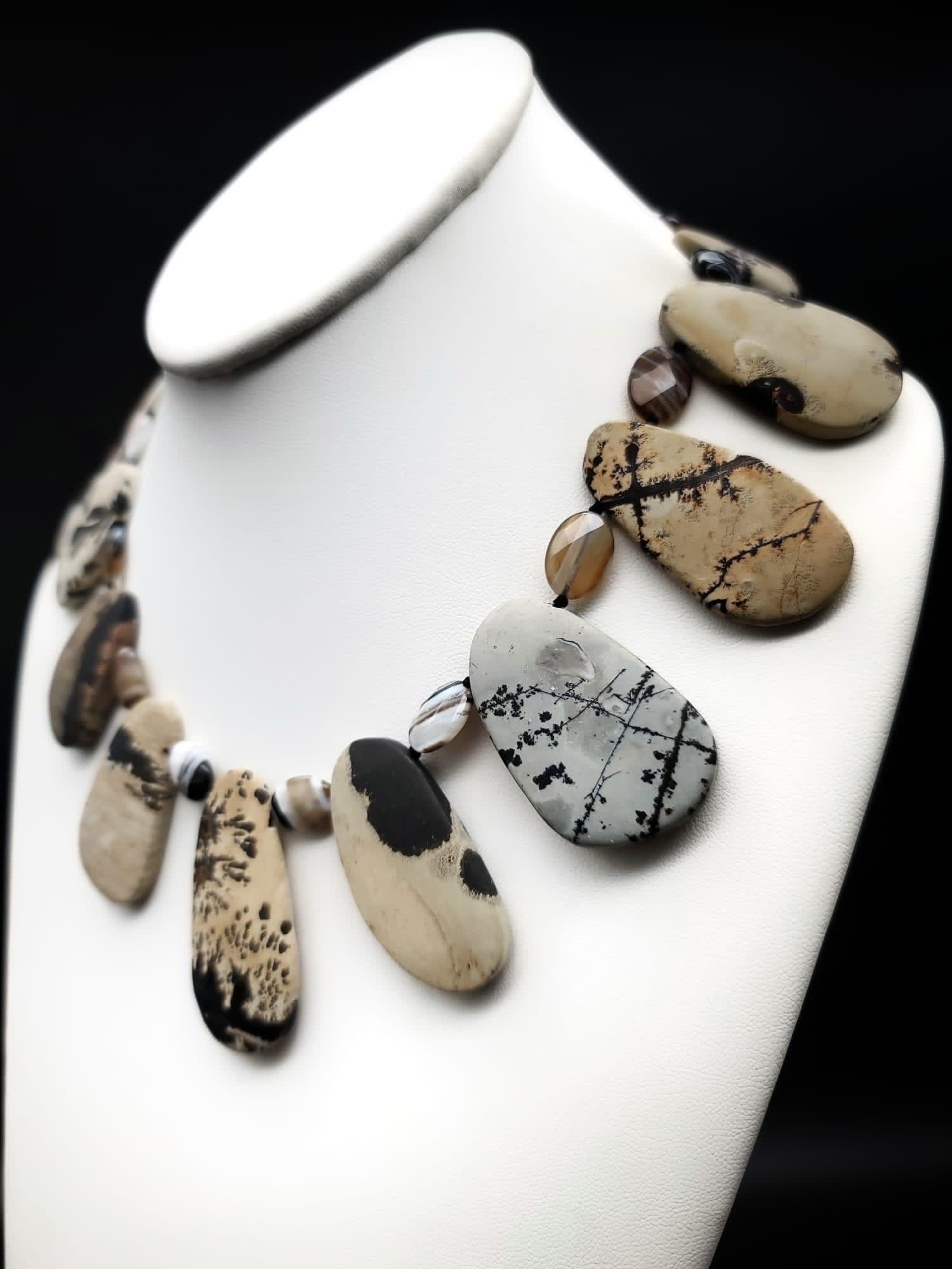 A.Jeschel Stunning Picasso Jasper necklace. For Sale 8