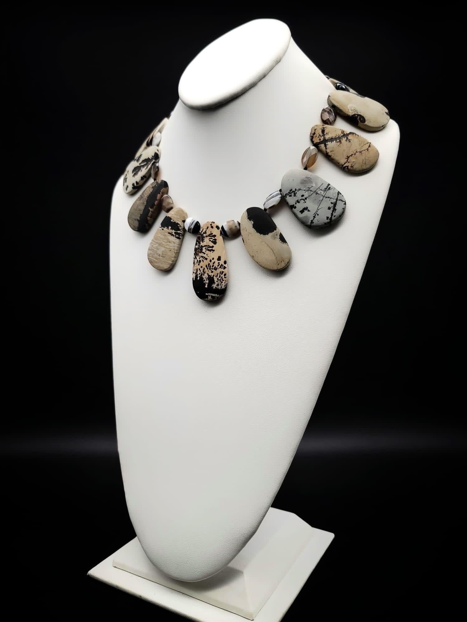 A.Jeschel Stunning Picasso Jasper necklace. In New Condition For Sale In Miami, FL