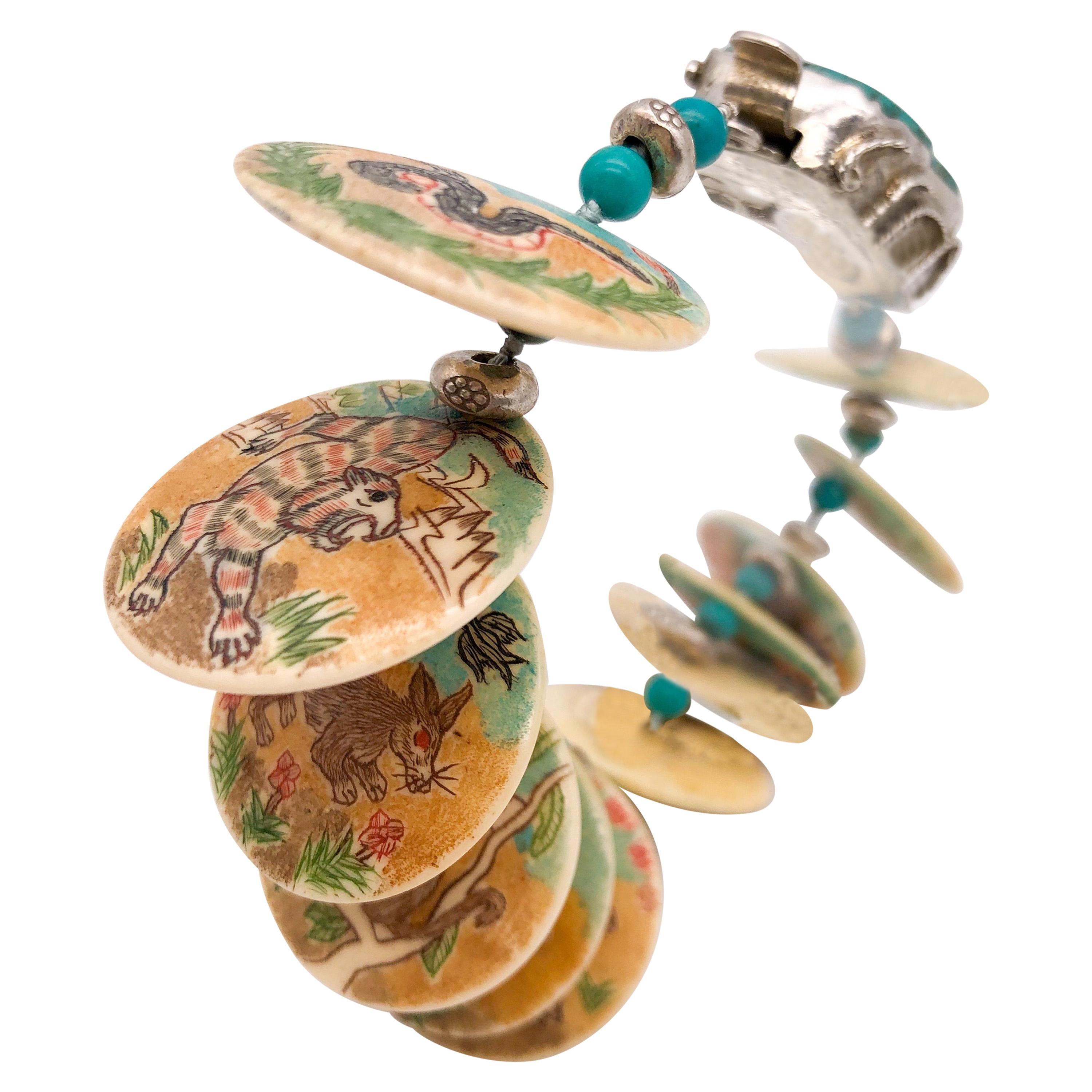 A.Jeschel Styling - Bracelet en turquoise du Zodiac chinois en vente