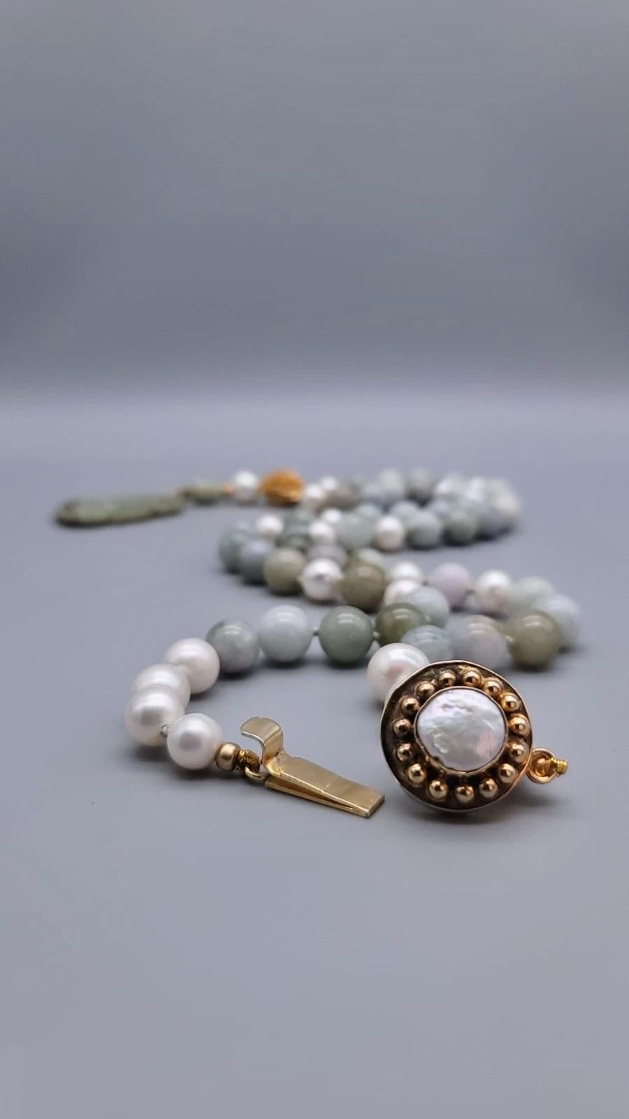 A.Jeschel Stylish Burmese Jade long necklace 9