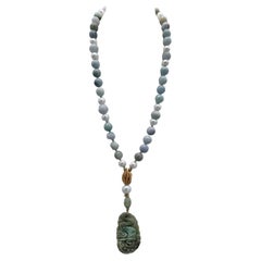 A.Jeschel Stylish Burmese Jade long necklace
