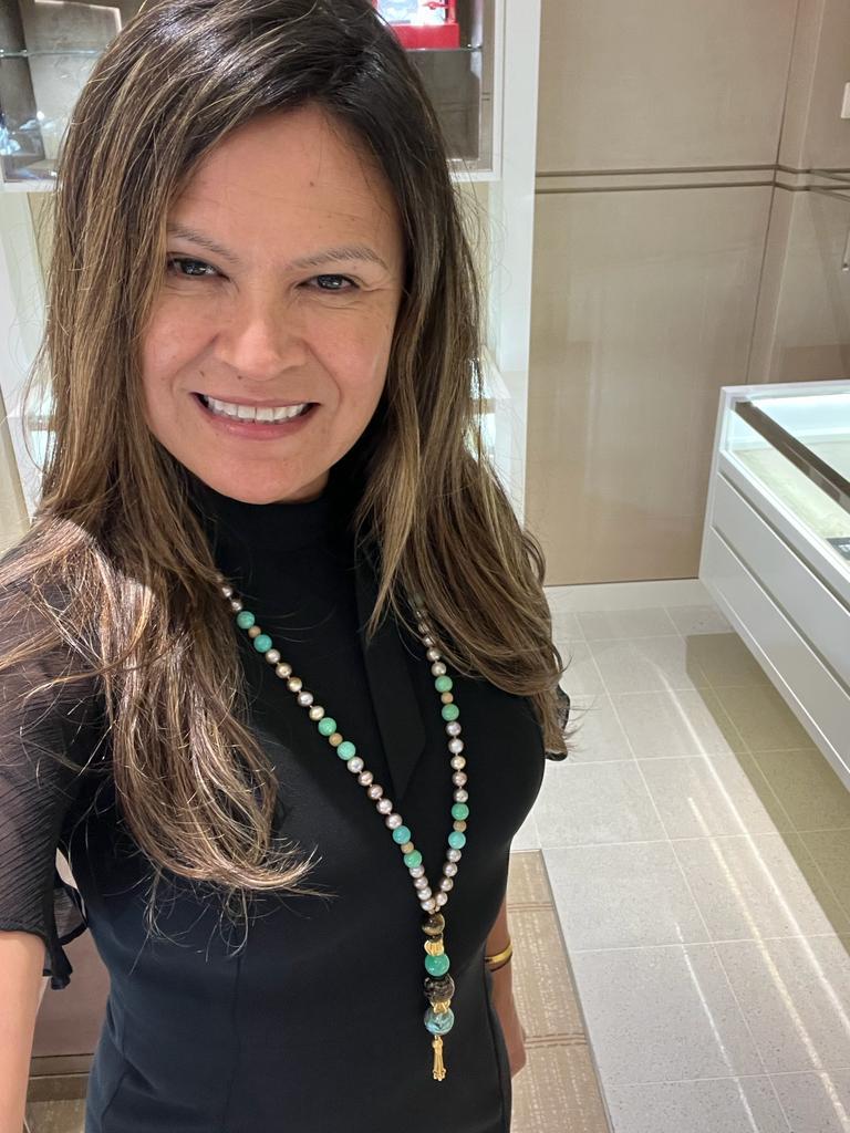 One-of-a-Kind
Introducing our exquisite Chrysoprase & Tiger Eye Long Necklace, the perfect accessory to elevate any outfit. Crafted with only the finest materials, this piece features lustrous freshwater pearls, striking ]rich tiger's eye, and