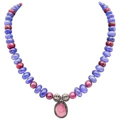 A.Jeschel Tanzanite Ruby and Diamond neclace