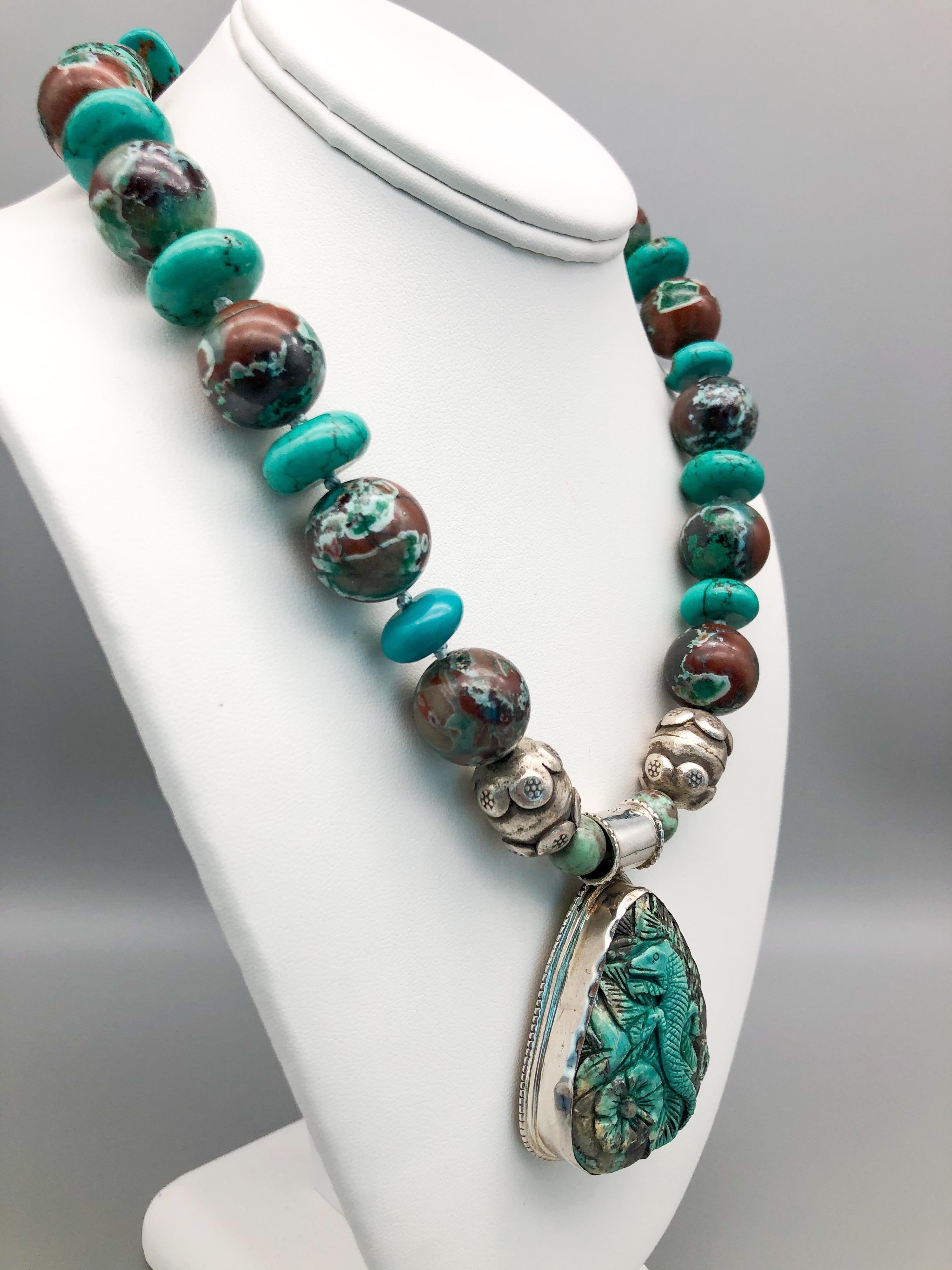 carved turquoise necklace