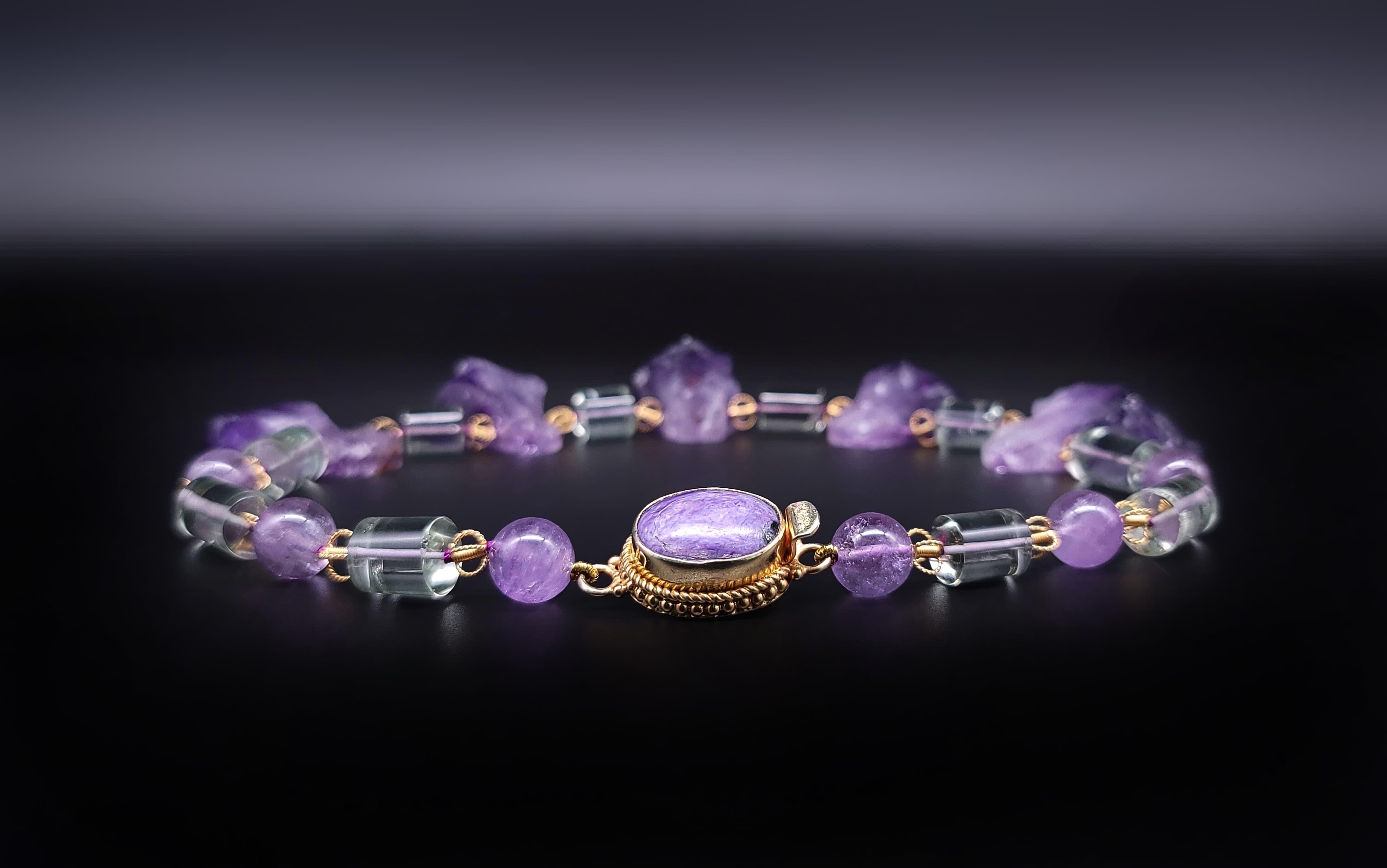 A.Jeschel  Unique Bold Purple Amethyst necklace. For Sale 4