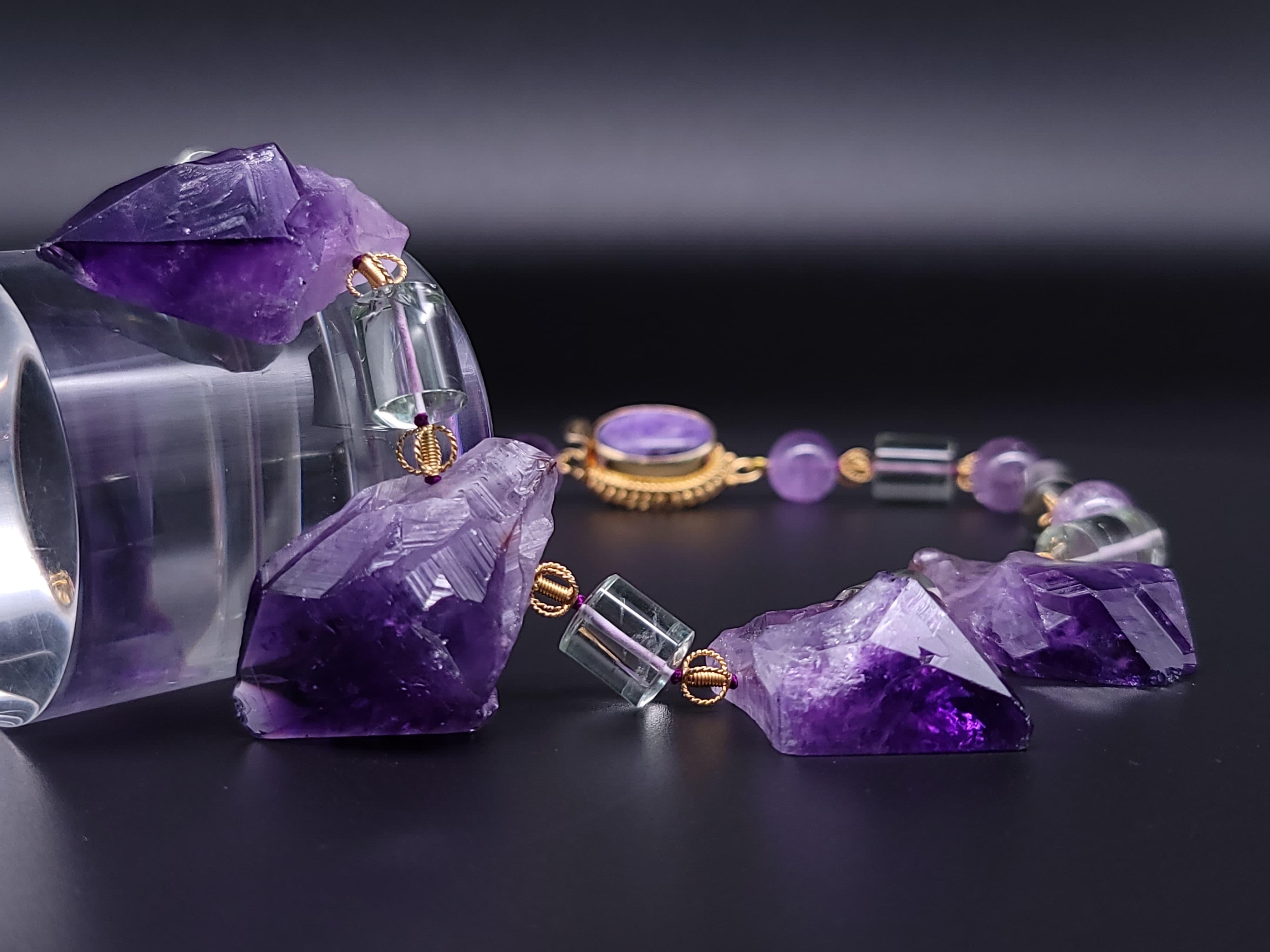 A.Jeschel  Unique Bold Purple Amethyst necklace. For Sale 5