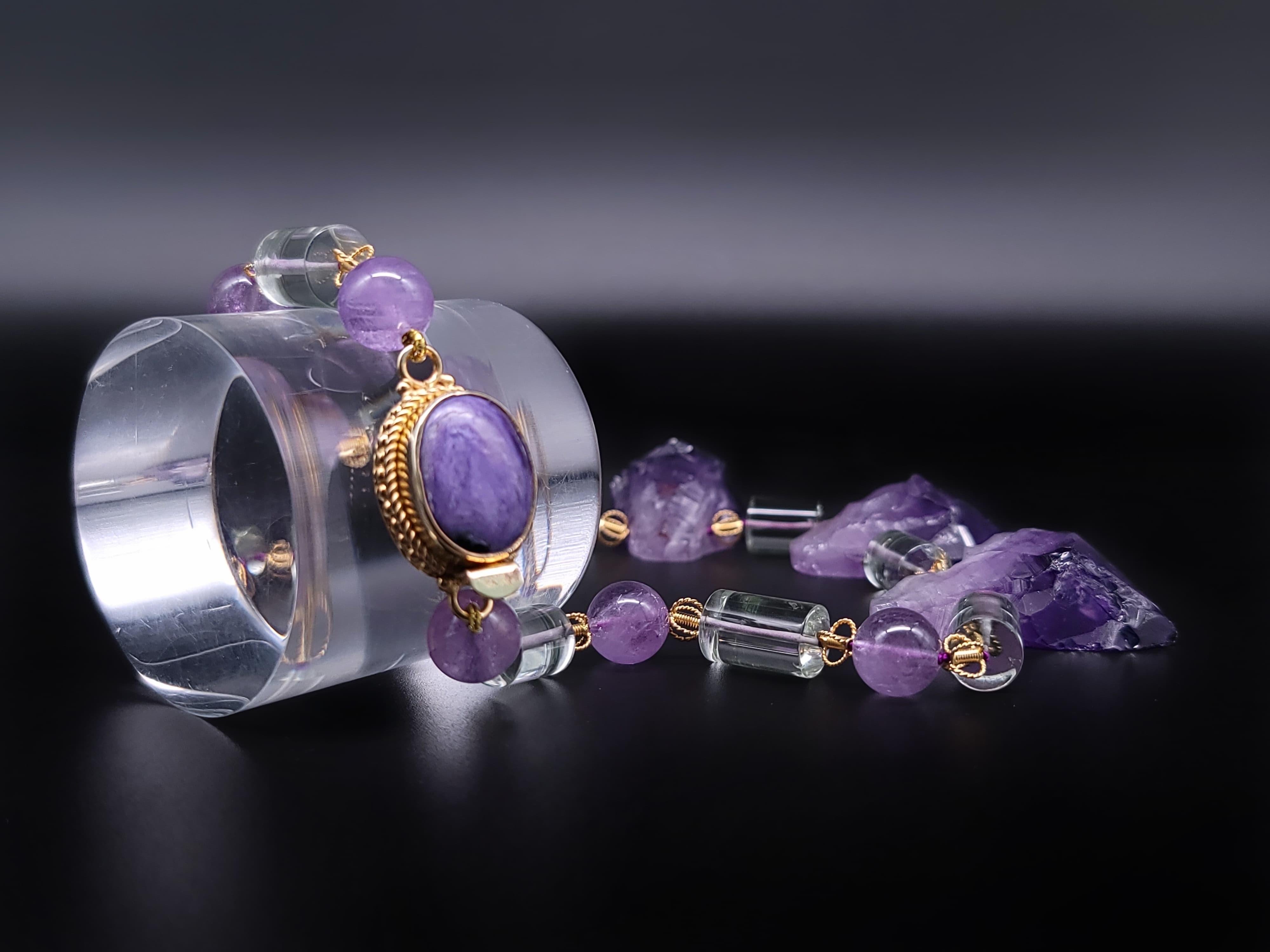 Women's or Men's A.Jeschel  Unique Bold Purple Amethyst necklace. For Sale