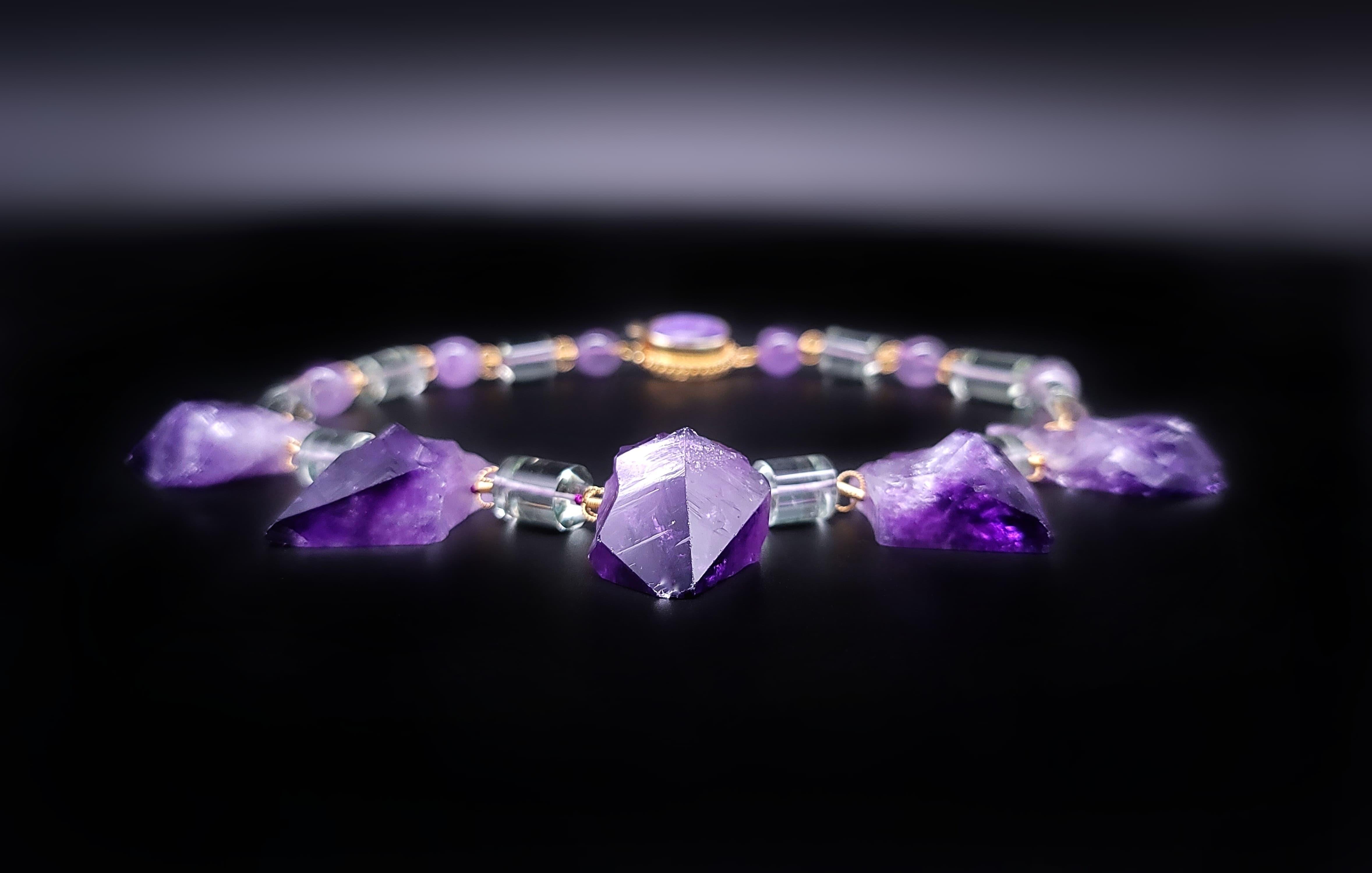 A.Jeschel  Unique Bold Purple Amethyst necklace. For Sale 3