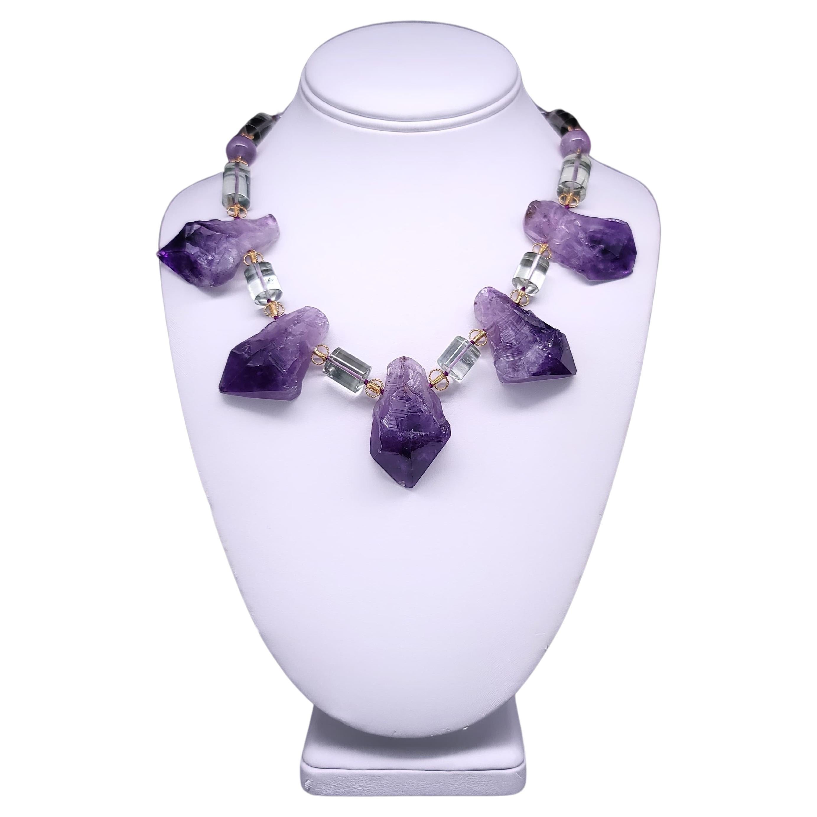 A.Jeschel  Unique Bold Purple Amethyst necklace. For Sale