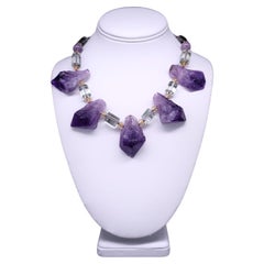 A.Jeschel  Unique Bold Purple Amethyst necklace.