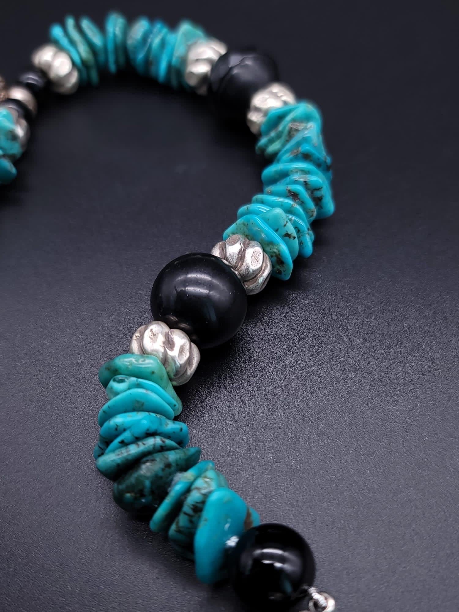 A.Jeschel Unisex Turquoise Pendant Necklace For Sale 3