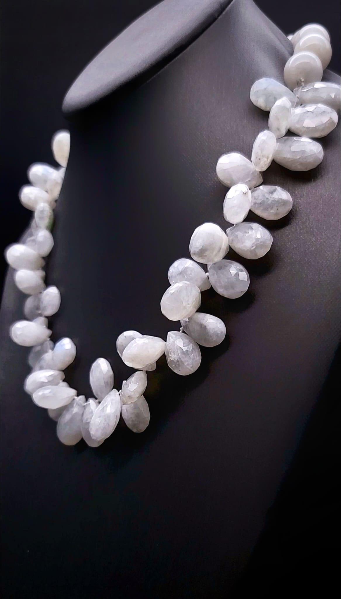 Contemporary A.Jeschel Exquisite Faceted Moonstone necklace. For Sale