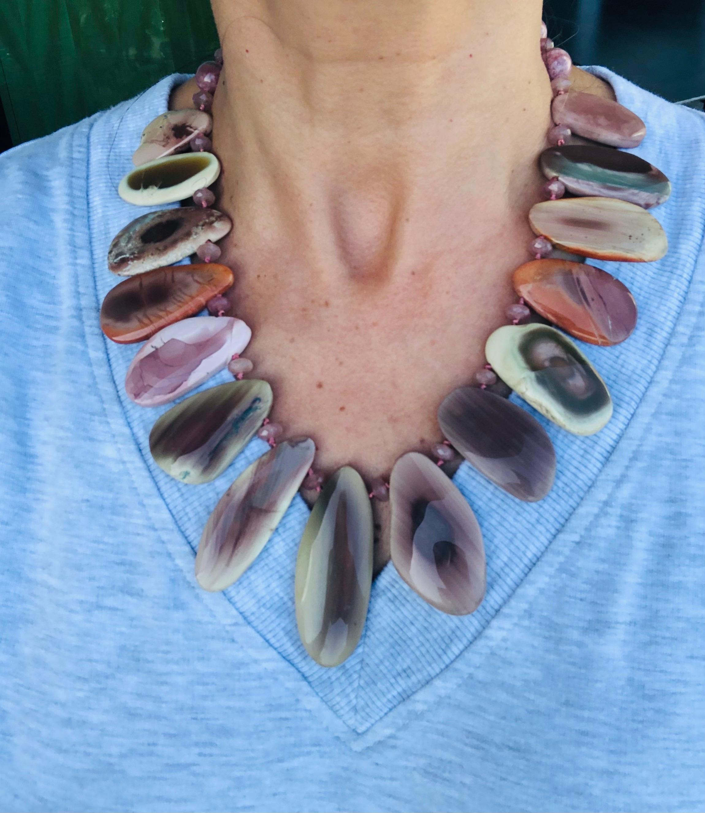 A.jeschel Espectacular Jaspe Real Imperial en un espléndido Collar. Contemporáneo en venta