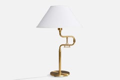 AJH Armatur, Table Lamp, Brass, Sweden, 1960s