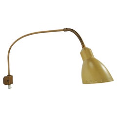 AJH, Lampada da parete, Ottone, Metallo, Svezia, anni '50