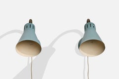 AJH, Wall Lights, Metal, Brass, Sweden, 1950s