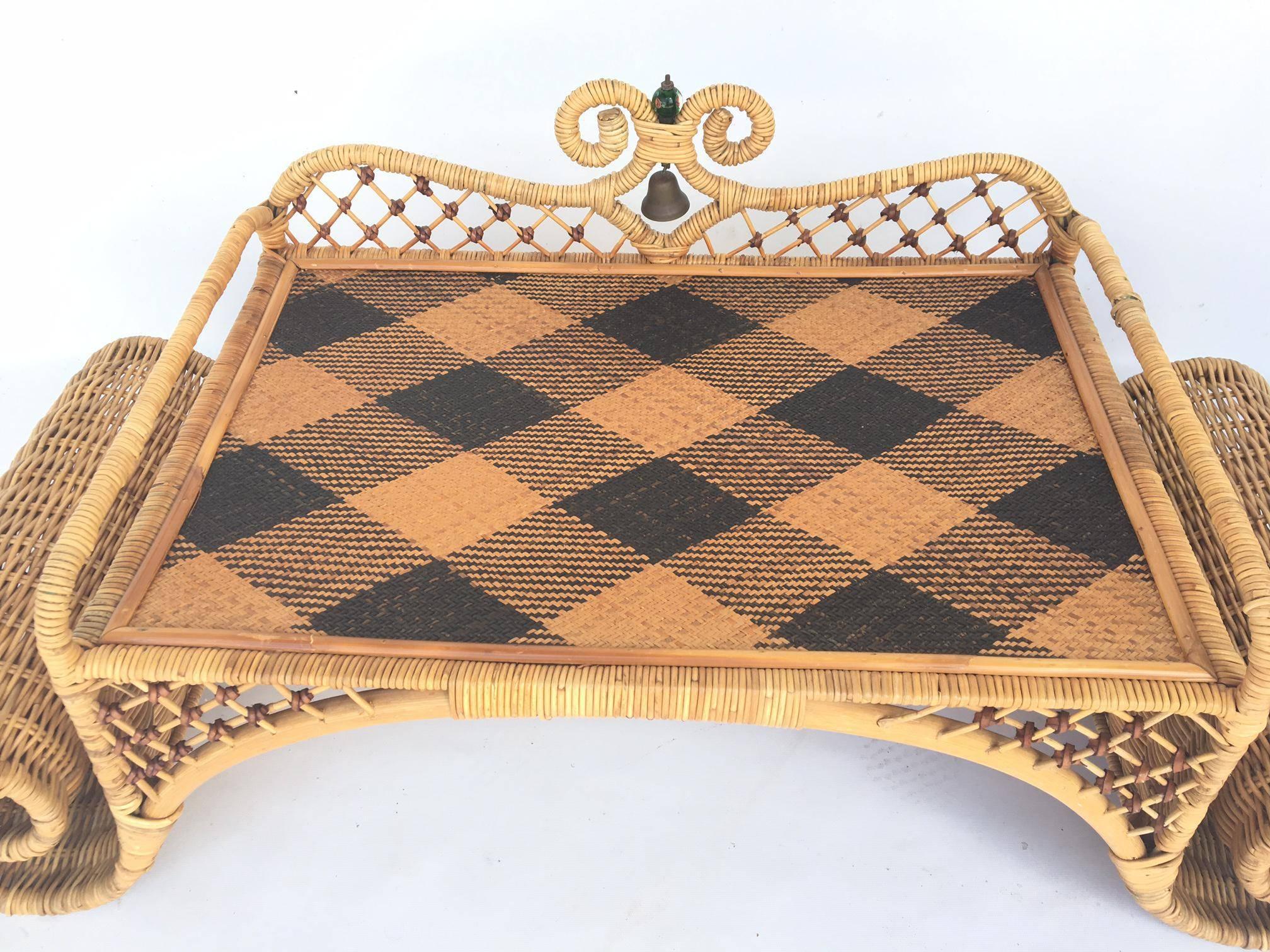 wicker bed tray table