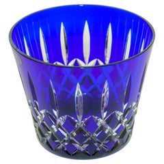 Seau à glace bleu cobalt Ajka Arabella Barware 1960