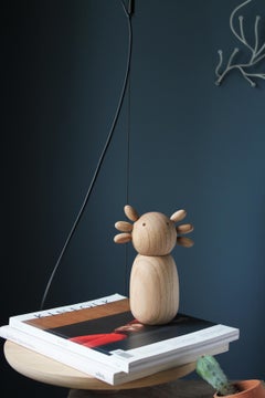 Ajolote in white oak matte finish made in Colombia, Fauna Series