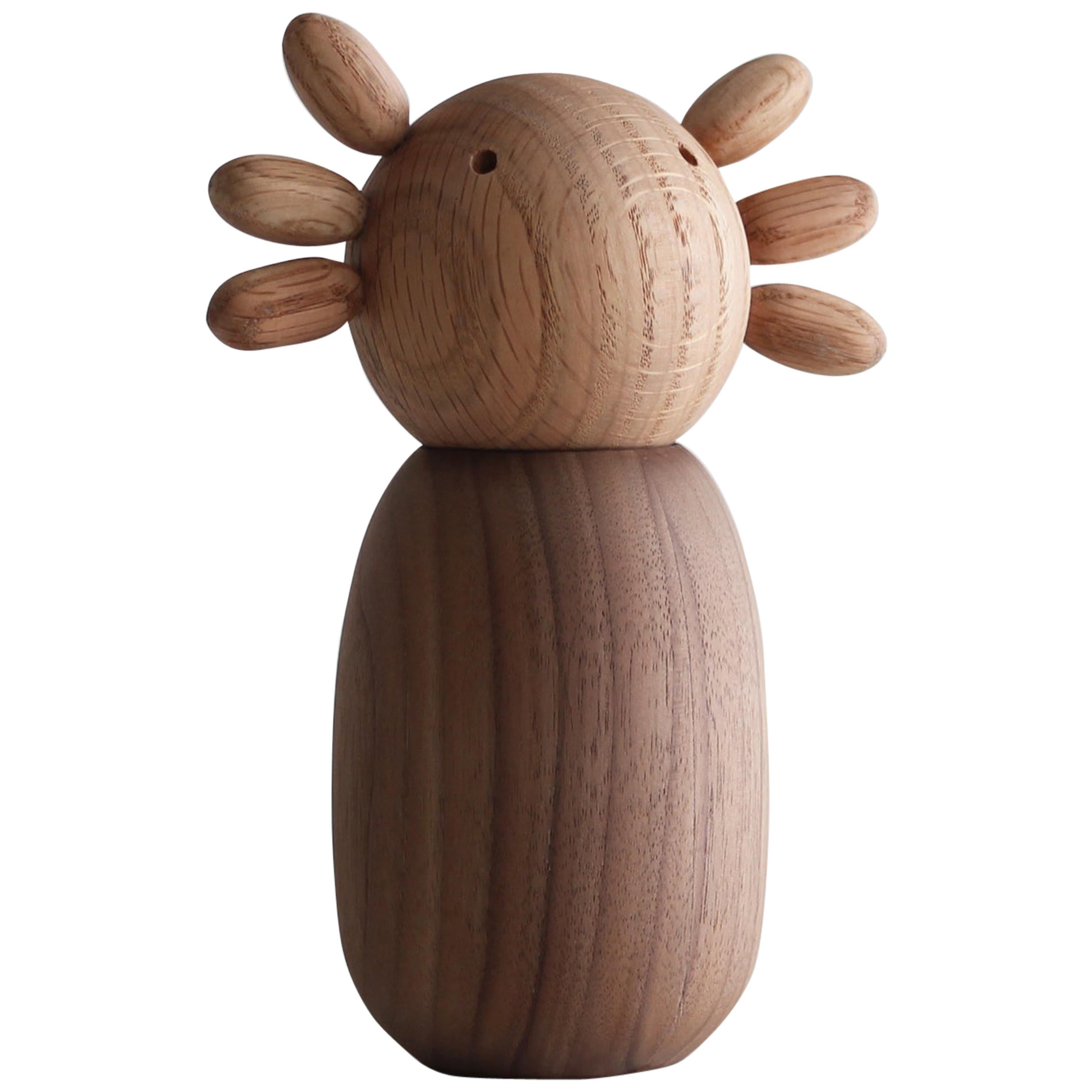 Ajolote in white oak matte finish made in Colombia, Fauna Series For Sale
